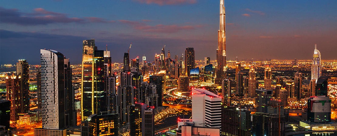 Dubai City at the night