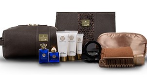 Oman Air First Class amenities travel and comfort kit